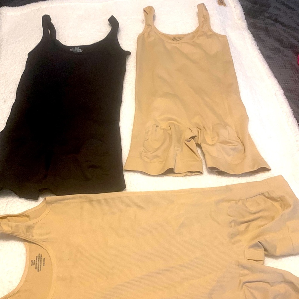 New 3 pieces spank girdles large/ XLarge nylon and spandex